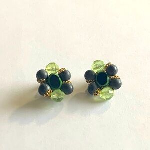 Vintage green west Germany clip Ons